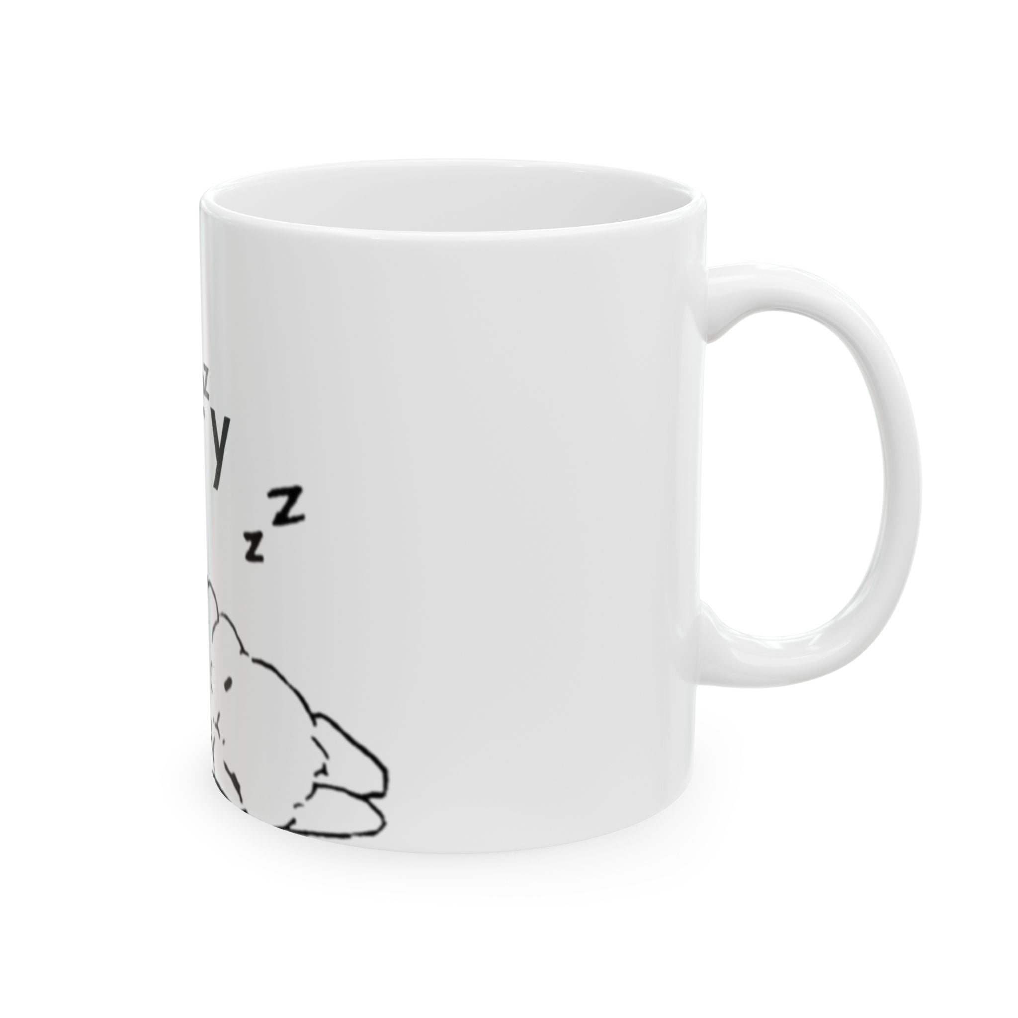 Lazy Dog Ceramic Mug (11oz & 15oz) — Cute Sleeping Pup Coffee Cup
