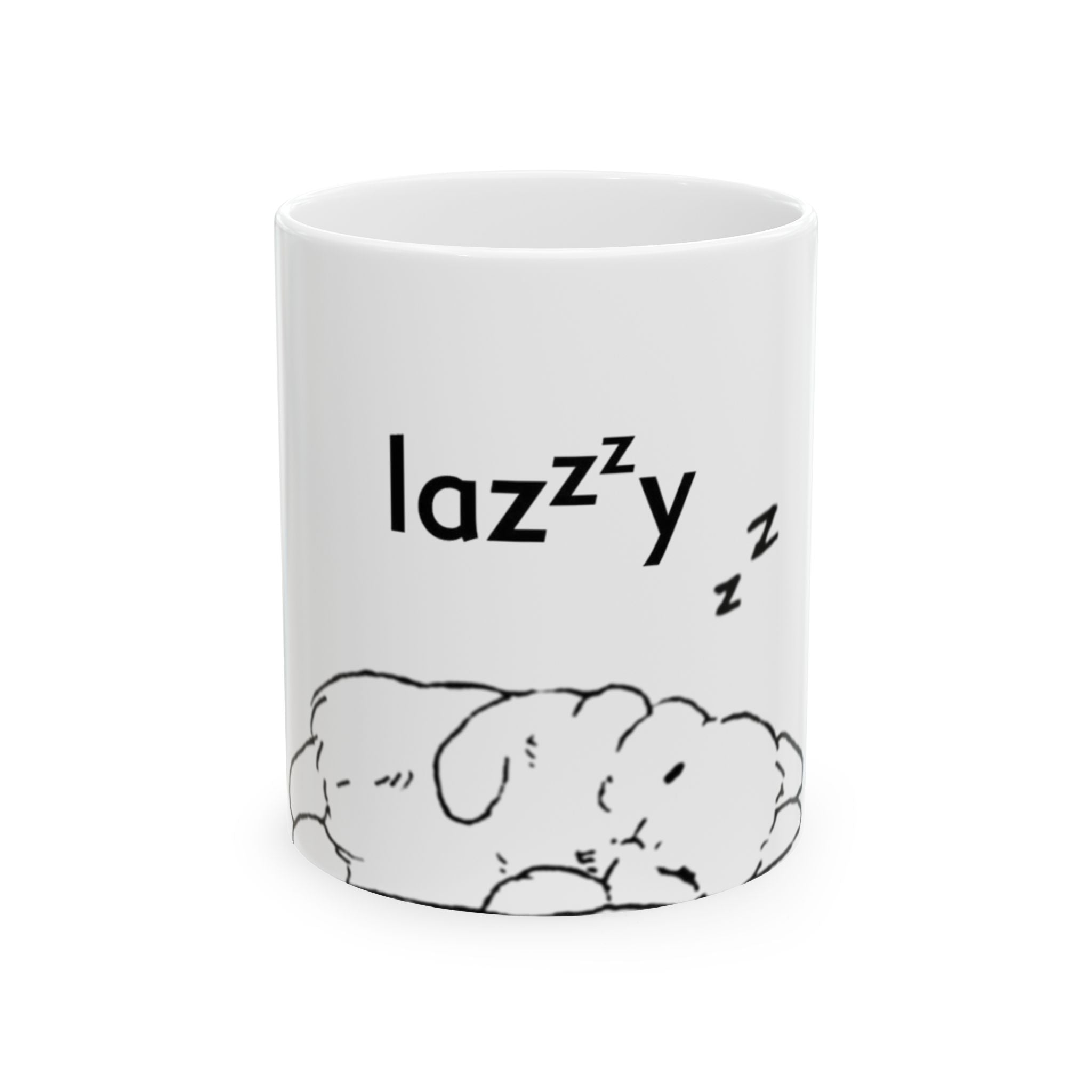 Lazy Dog Ceramic Mug (11oz & 15oz) — Cute Sleeping Pup Coffee Cup