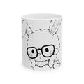 Cute Bunny with Glasses Ceramic Mug — 11oz/15oz Kawaii Coffee Cup