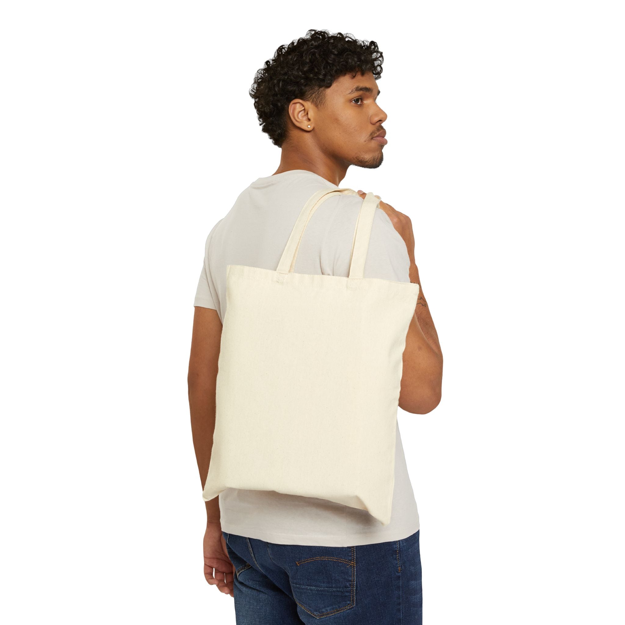 Tote Bag — Elegant Script 'Kitty' Cotton Canvas Shopper