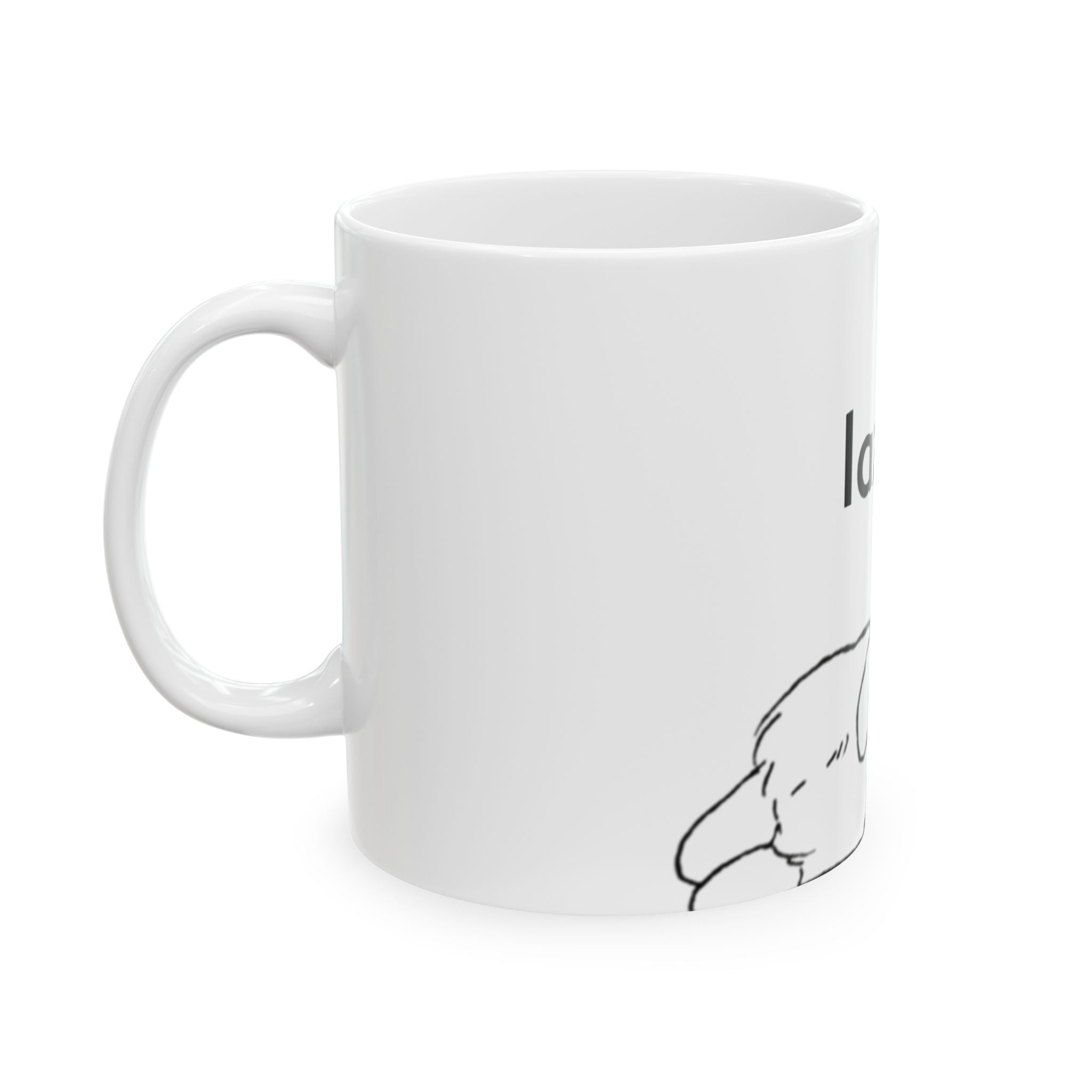 Lazy Dog Ceramic Mug (11oz & 15oz) — Cute Sleeping Pup Coffee Cup