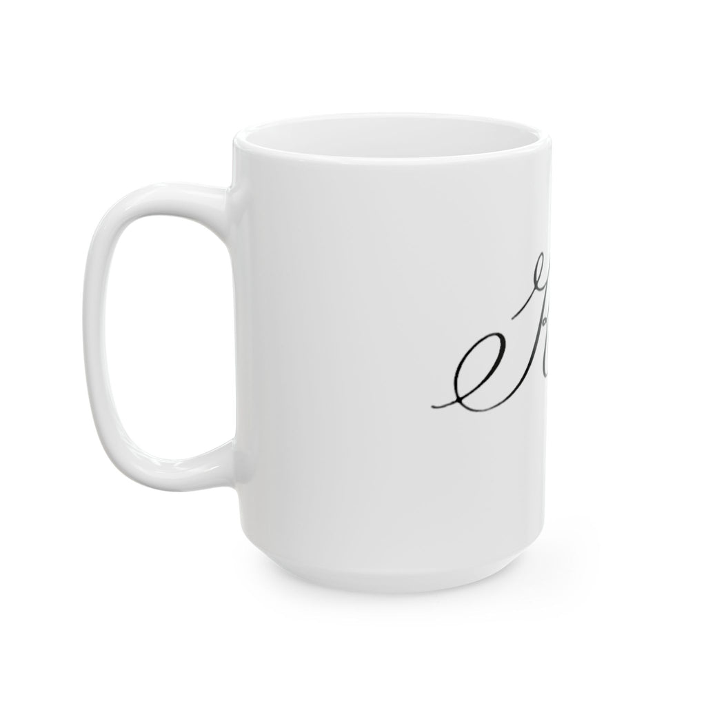 Personalized Script Name Mug — Elegant Cursive "Kitty" Ceramic Coffee Cup (11oz, 15oz)