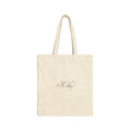 Tote Bag — Elegant Script 'Kitty' Cotton Canvas Shopper