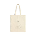 Lazy Cat Canvas Tote Bag – Cute Minimalist Eco-Friendly Shopper