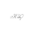 Kitty Script Kiss-Cut Sticker — Elegant Heart Calligraphy Decal for Laptops, Notebooks & Gifts