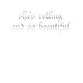Kiss-Cut Sticker — "She’s Rotting and So Beautiful" Gothic Script Decal