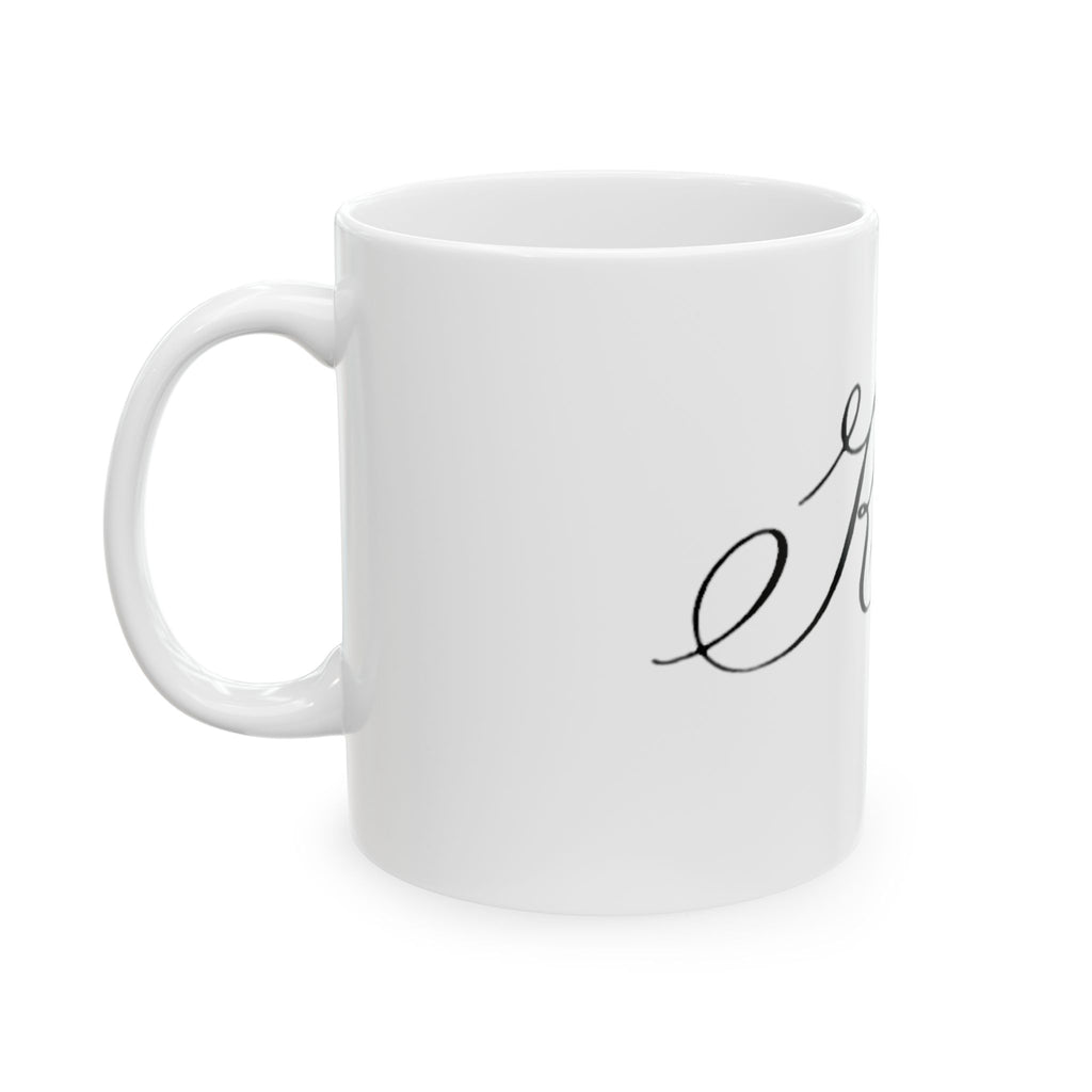 Personalized Script Name Mug — Elegant Cursive "Kitty" Ceramic Coffee Cup (11oz, 15oz)