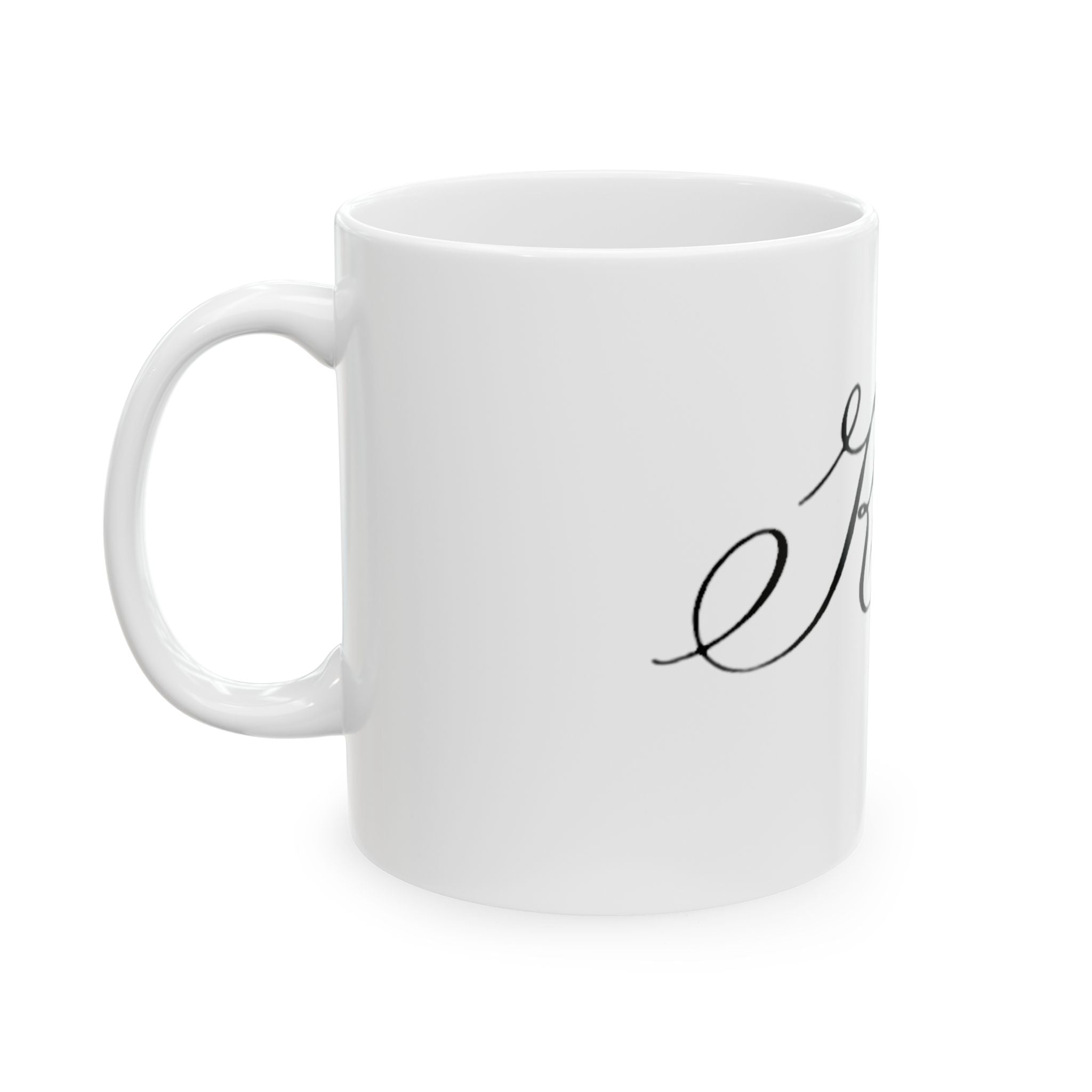 Personalized Script Name Mug — Elegant Cursive "Kitty" Ceramic Coffee Cup (11oz, 15oz)