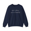Crewneck Sweatshirt — “She’s Rotting and So Beautiful” Minimal Gothic White Pullover