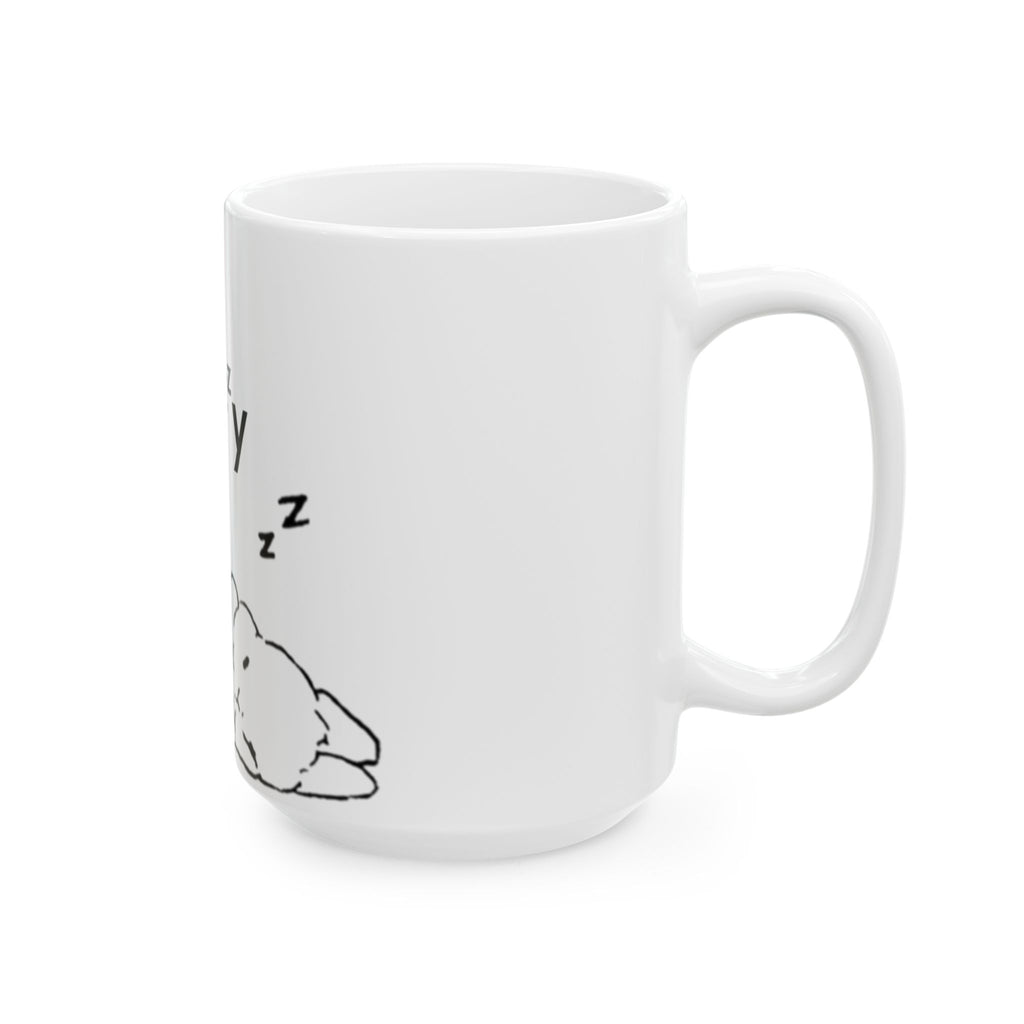 Lazy Dog Ceramic Mug (11oz & 15oz) — Cute Sleeping Pup Coffee Cup