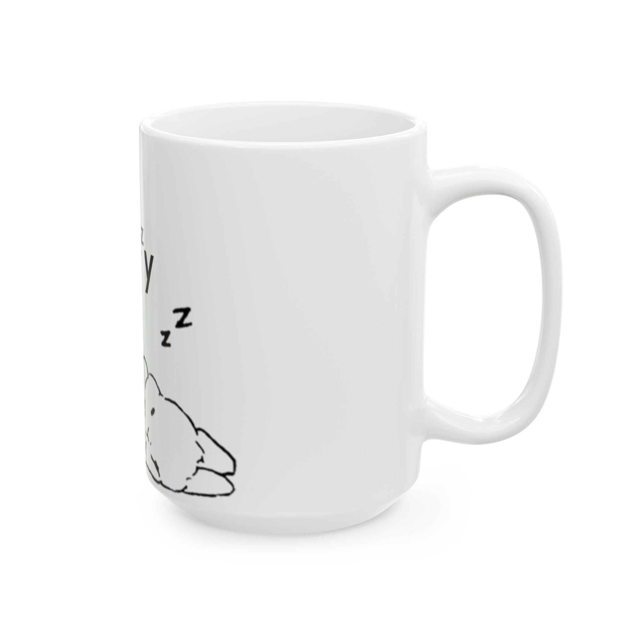 Lazy Dog Ceramic Mug (11oz & 15oz) — Cute Sleeping Pup Coffee Cup