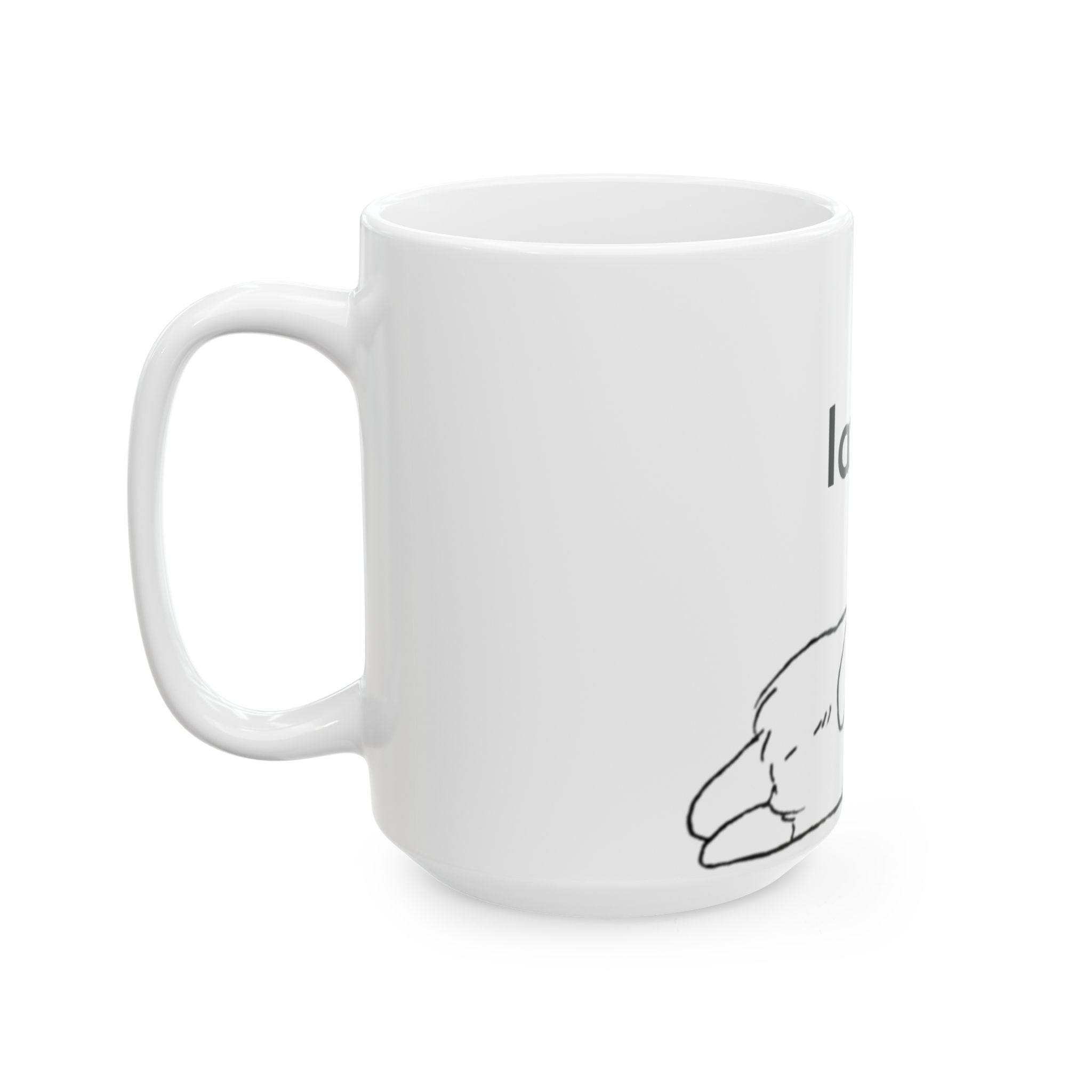 Lazy Dog Ceramic Mug (11oz & 15oz) — Cute Sleeping Pup Coffee Cup